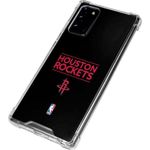 NBA Houston Rockets Standard - Black Galaxy Note20 5G Clear Case