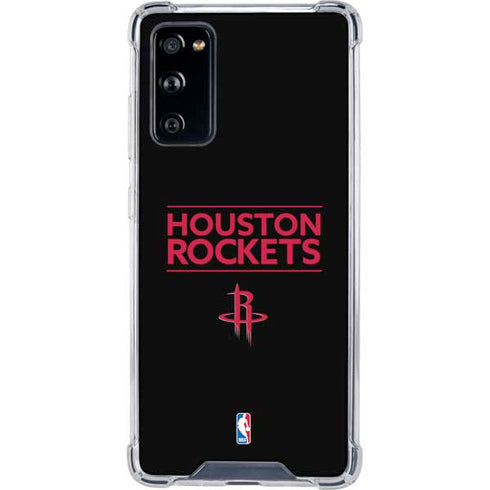NBA Houston Rockets Standard - Black Galaxy S20 FE Clear Case