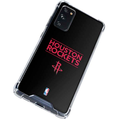 NBA Houston Rockets Standard - Black Galaxy S20 FE Clear Case