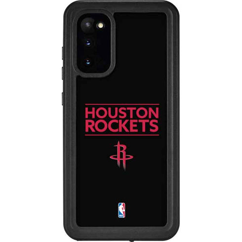 NBA Houston Rockets Standard - Black Galaxy S20 Waterproof Case