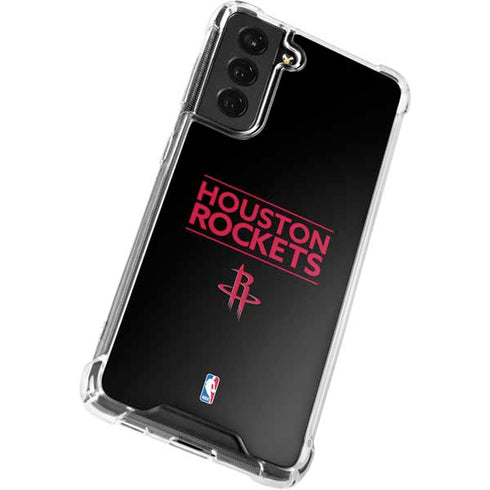 NBA Houston Rockets Standard - Black Galaxy S21 FE Clear Case