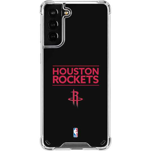 NBA Houston Rockets Standard - Black Galaxy S21 Plus 5G Clear Case