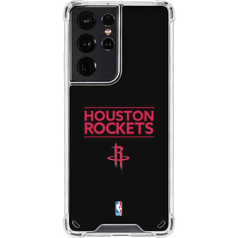NBA Houston Rockets Standard - Black Galaxy S21 Ultra 5G Clear Case