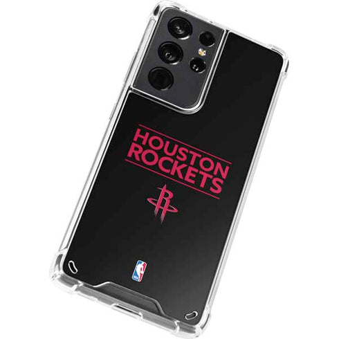 NBA Houston Rockets Standard - Black Galaxy S21 Ultra 5G Clear Case