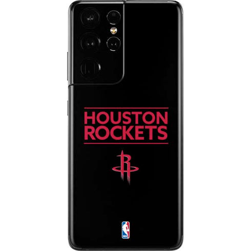NBA Houston Rockets Standard - Black Galaxy S21 Ultra 5G Skin