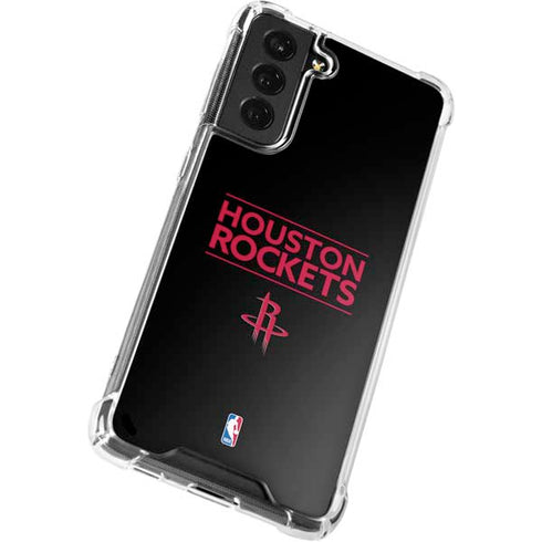 NBA Houston Rockets Standard - Black Galaxy S22 Clear Case