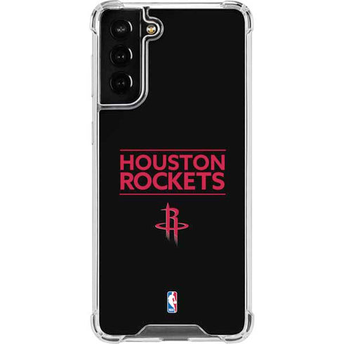 NBA Houston Rockets Standard - Black Galaxy S22 Plus Clear Case