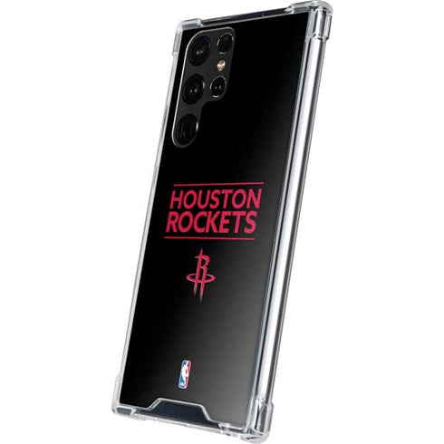 NBA Houston Rockets Standard - Black Galaxy S22 Ultra Clear Case