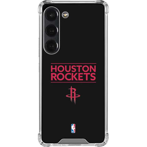 NBA Houston Rockets Standard - Black Galaxy S23 Clear Case