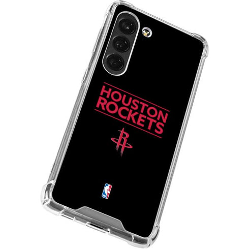 NBA Houston Rockets Standard - Black Galaxy S23 Clear Case