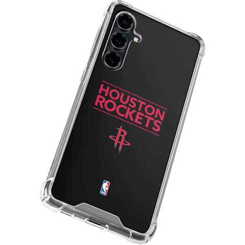 NBA Houston Rockets Standard - Black Galaxy S23 FE Clear Case