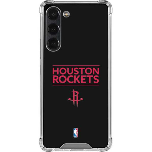 NBA Houston Rockets Standard - Black Galaxy S23 Plus Clear Case