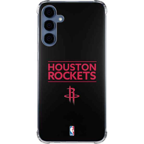 NBA Houston Rockets Standard - Black Galaxy S24 Clear Case