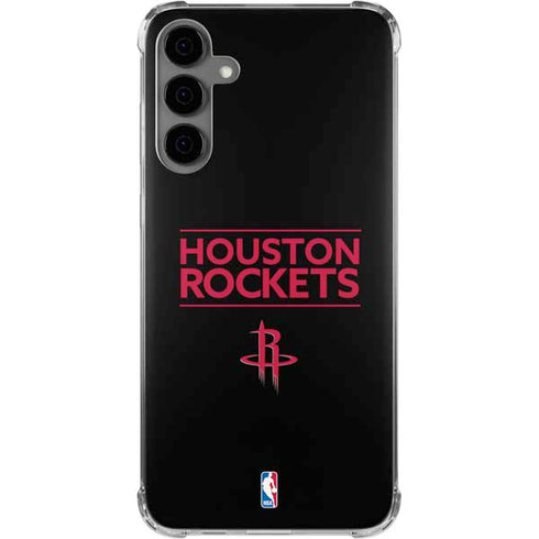 NBA Houston Rockets Standard - Black Galaxy S24 Plus Clear Case
