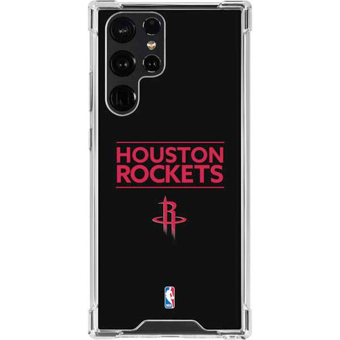 NBA Houston Rockets Standard - Black Galaxy S24 Ultra Clear Case