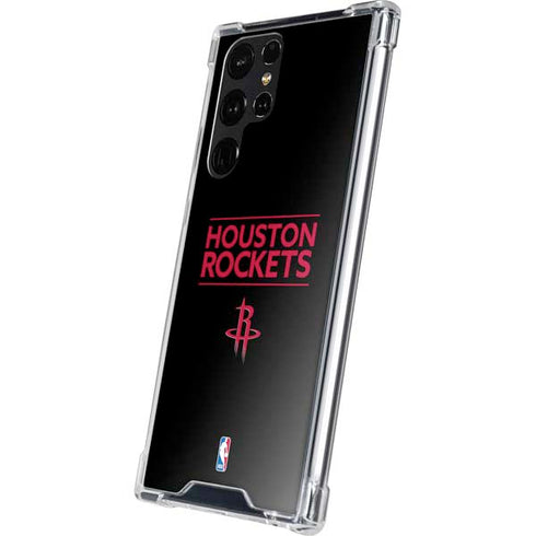 NBA Houston Rockets Standard - Black Galaxy S24 Ultra Clear Case