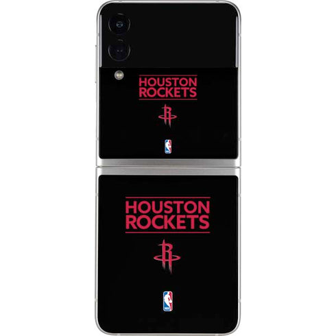 NBA Houston Rockets Standard - Black Galaxy Z Flip3 5G Skin