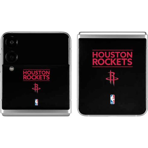 NBA Houston Rockets Standard - Black Galaxy Z Flip4 5G Skin