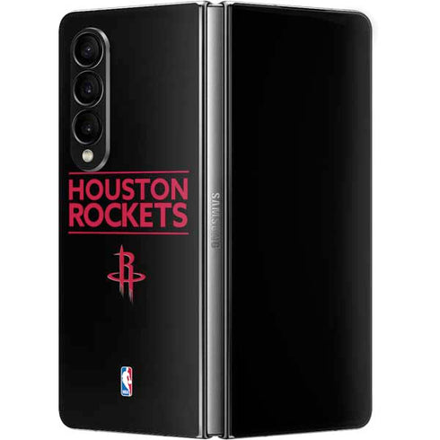 NBA Houston Rockets Standard - Black Galaxy Z Fold4 5G Skin