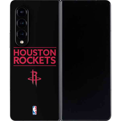 NBA Houston Rockets Standard - Black Galaxy Z Fold4 5G Skin
