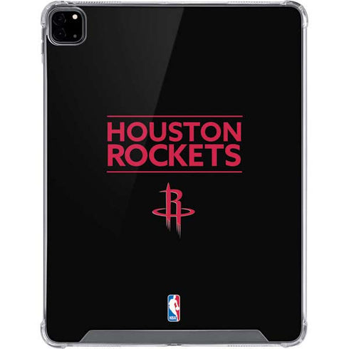 NBA Houston Rockets Standard - Black iPad Pro 12.9in (2020) Clear Case