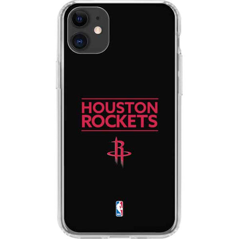 NBA Houston Rockets Standard - Black iPhone 11 Clear Case