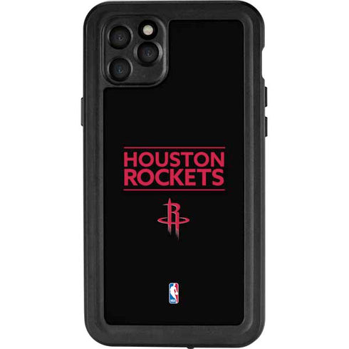 NBA Houston Rockets Standard - Black iPhone 11 Pro Max Waterproof Case