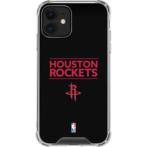 NBA Houston Rockets Standard - Black iPhone 12 Clear Case