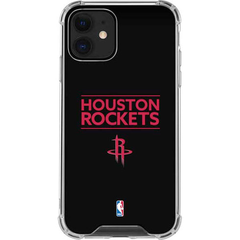 NBA Houston Rockets Standard - Black iPhone 12 Mini Clear Case