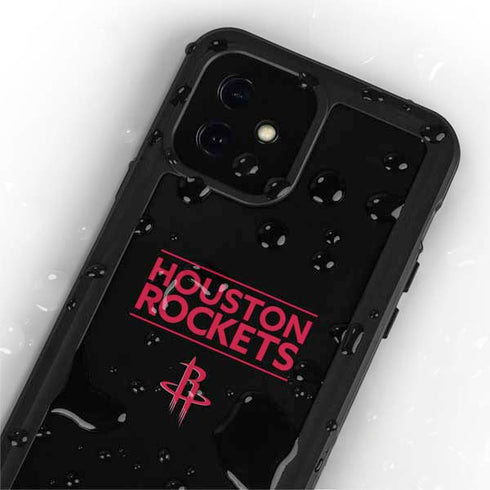 NBA Houston Rockets Standard - Black iPhone 12 Mini Waterproof Case
