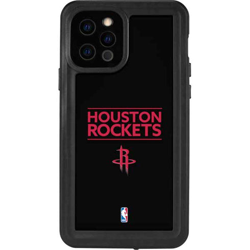 NBA Houston Rockets Standard - Black iPhone 12 Pro Waterproof Case