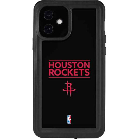 NBA Houston Rockets Standard - Black iPhone 12 Waterproof Case