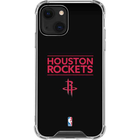 NBA Houston Rockets Standard - Black iPhone 13 Clear Case