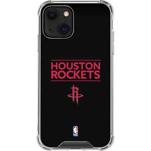 NBA Houston Rockets Standard - Black iPhone 13 Mini Clear Case