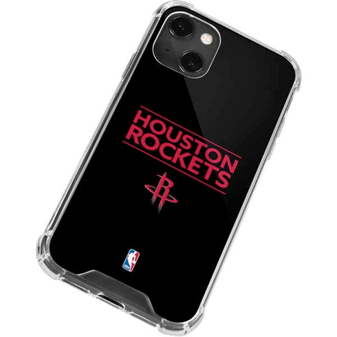 NBA Houston Rockets Standard - Black iPhone 13 Mini Clear Case