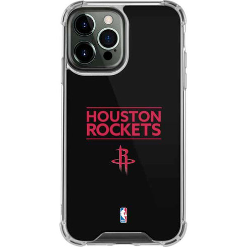 NBA Houston Rockets Standard - Black iPhone 13 Pro Max Clear Case