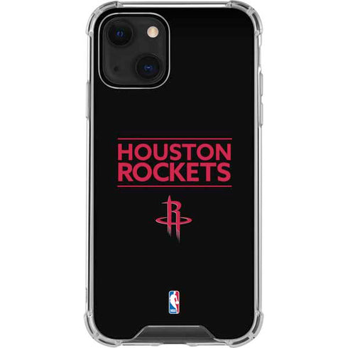 NBA Houston Rockets Standard - Black iPhone 14 Clear Case