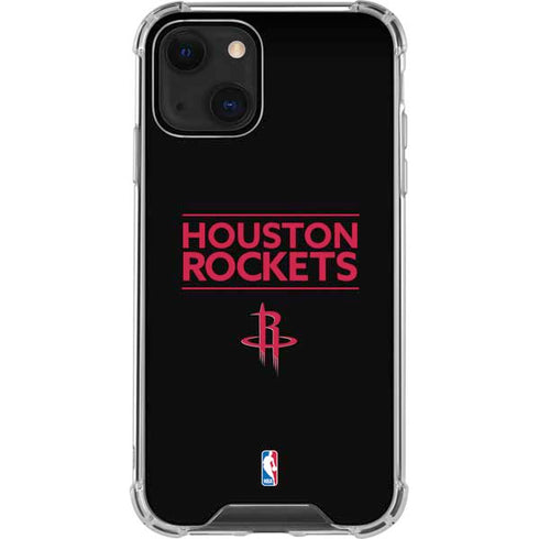 NBA Houston Rockets Standard - Black iPhone 15 Plus Clear Case