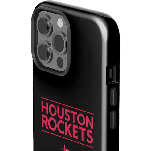 NBA Houston Rockets Standard - Black iPhone 15 Pro Max Impact Case