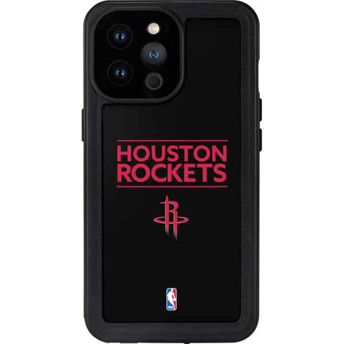 NBA Houston Rockets Standard - Black iPhone 14 Pro Max Waterproof Case