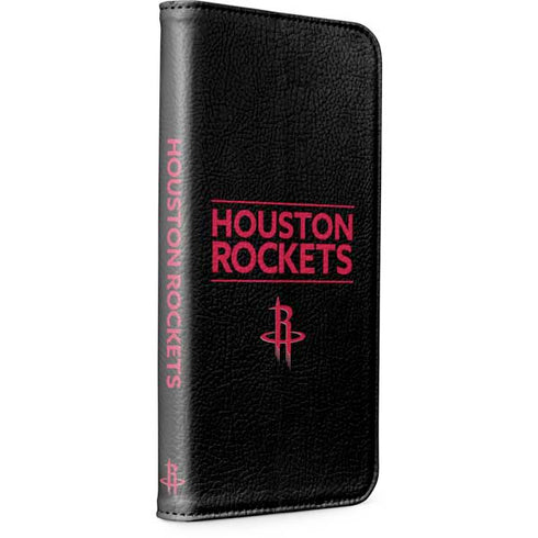 NBA Houston Rockets Standard - Black iPhone 15 Pro Folio Case