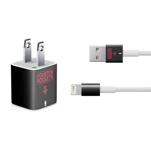 NBA Houston Rockets Standard - Black iPhone Charger (5W USB) Skin