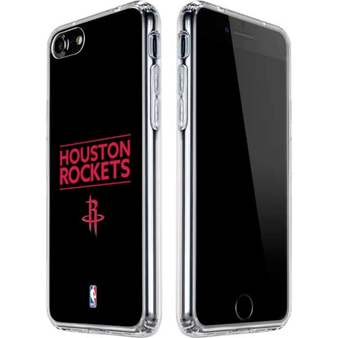 NBA Houston Rockets Standard - Black iPhone SE (2nd & 3rd Gen) Clear Case