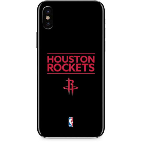 NBA Houston Rockets Standard - Black iPhone X Skin