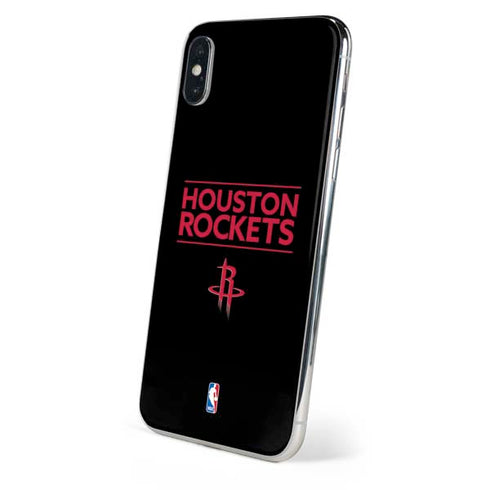 NBA Houston Rockets Standard - Black iPhone X Skin