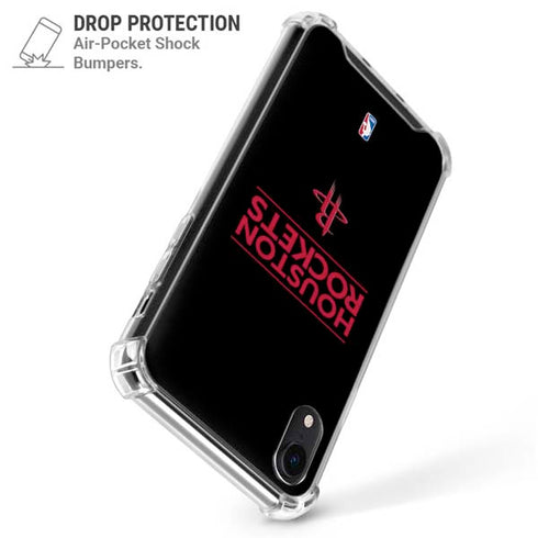 NBA Houston Rockets Standard - Black iPhone XR Clear Case