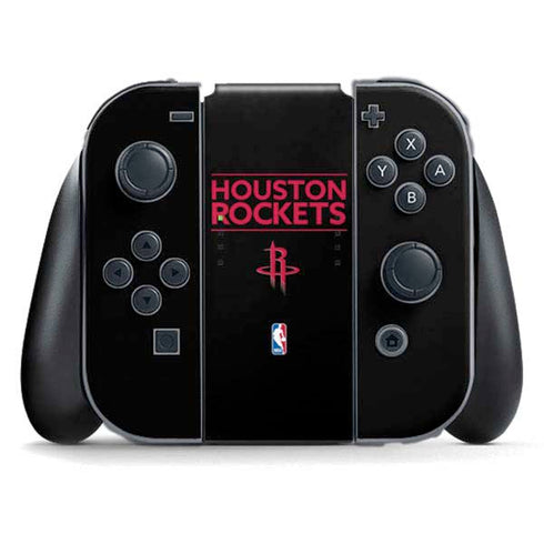 NBA Houston Rockets Standard - Black Nintendo Switch (2017-2021) Joy-Con Controller Skin