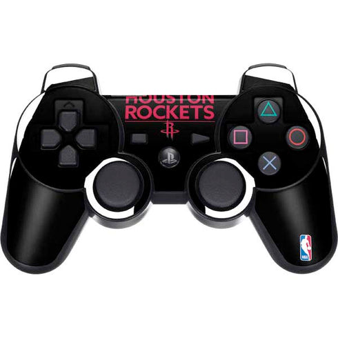 NBA Houston Rockets Standard - Black PS3 Dual Shock wireless controller Skin