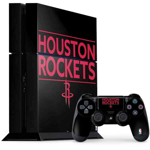 NBA Houston Rockets Standard - Black PS4 Console and Controller Bundle Skin