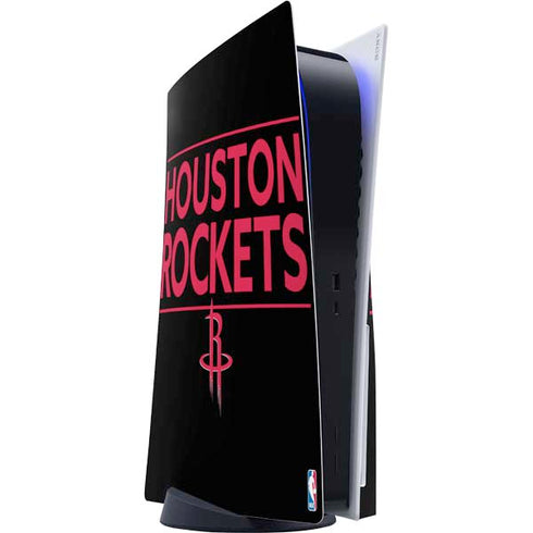 NBA Houston Rockets Standard - Black PS5 Console Skin